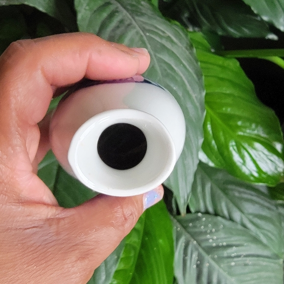 Porsgrund Norway Porcelain Flow Blue Fish Bottle Shaker Vase. VTG* - Picture 3 of 5